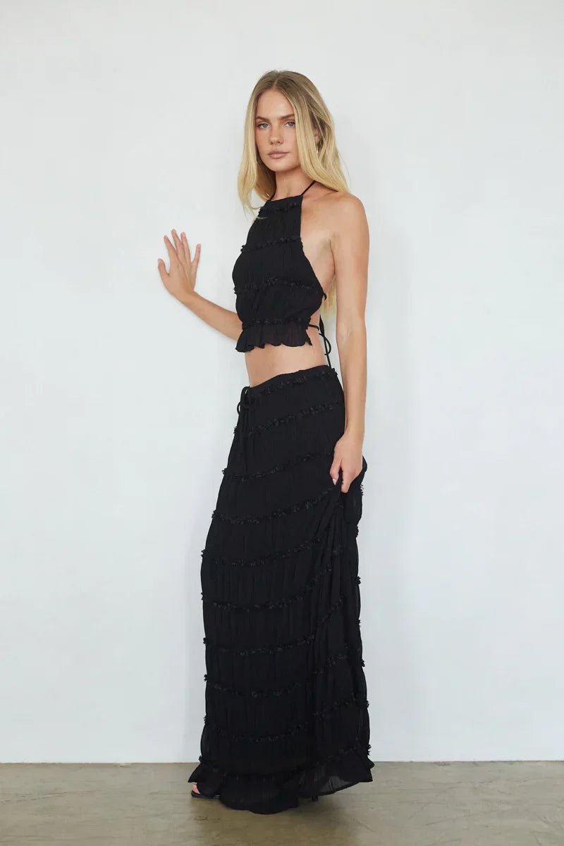 Kehlani Ruching Maxi Skirt