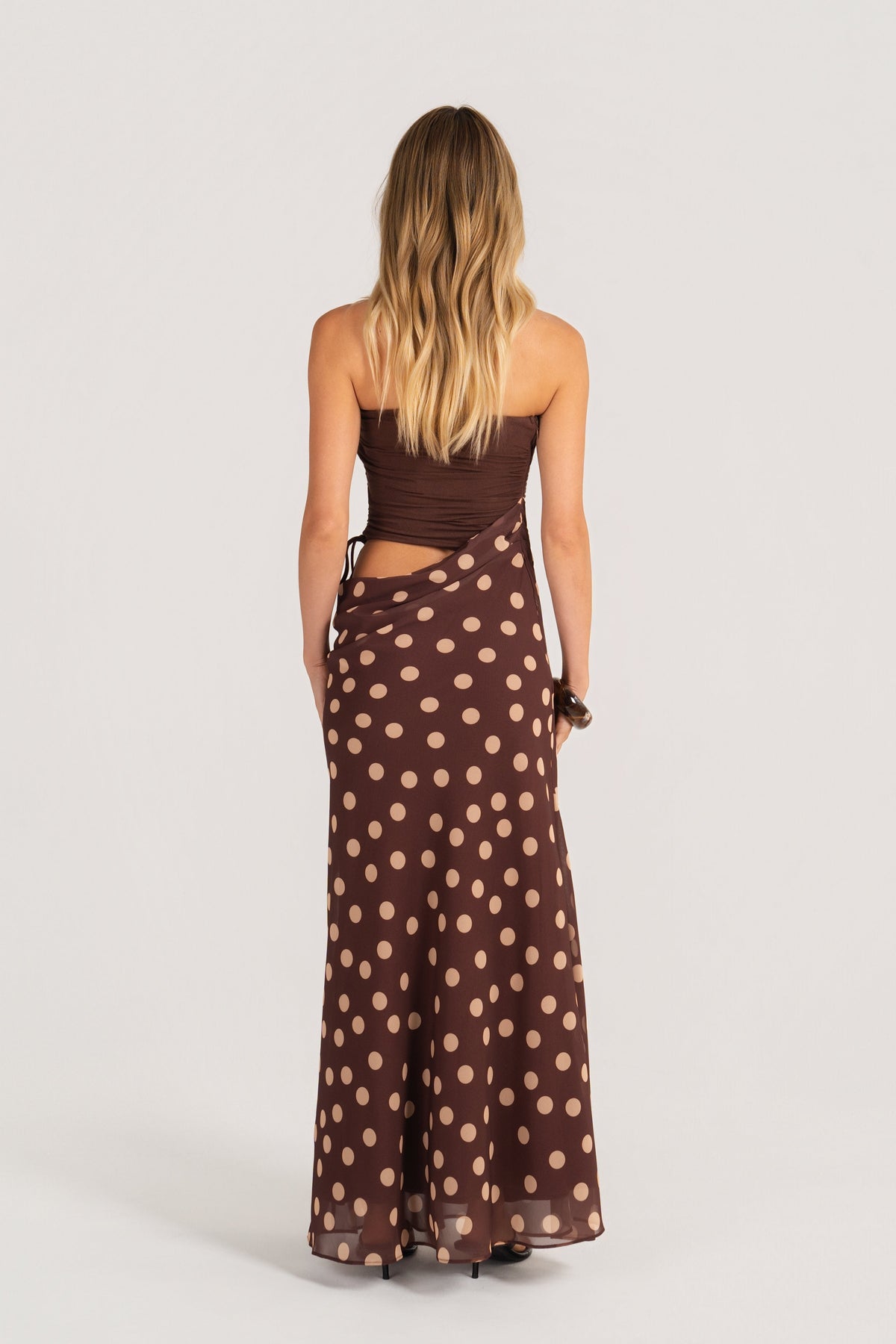Dalena Strapless Maxi Dress with Cutout