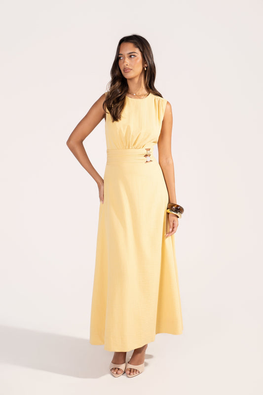 Davinae Yellow Maxi Day Dress