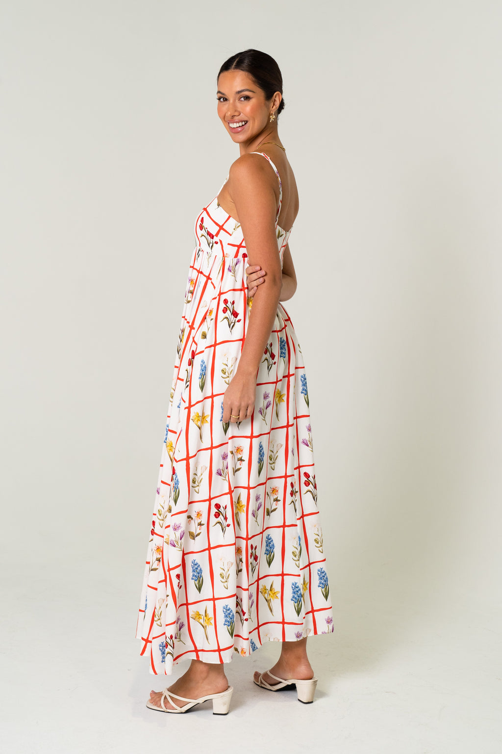Flora Loose Fit Floral Midi Dress