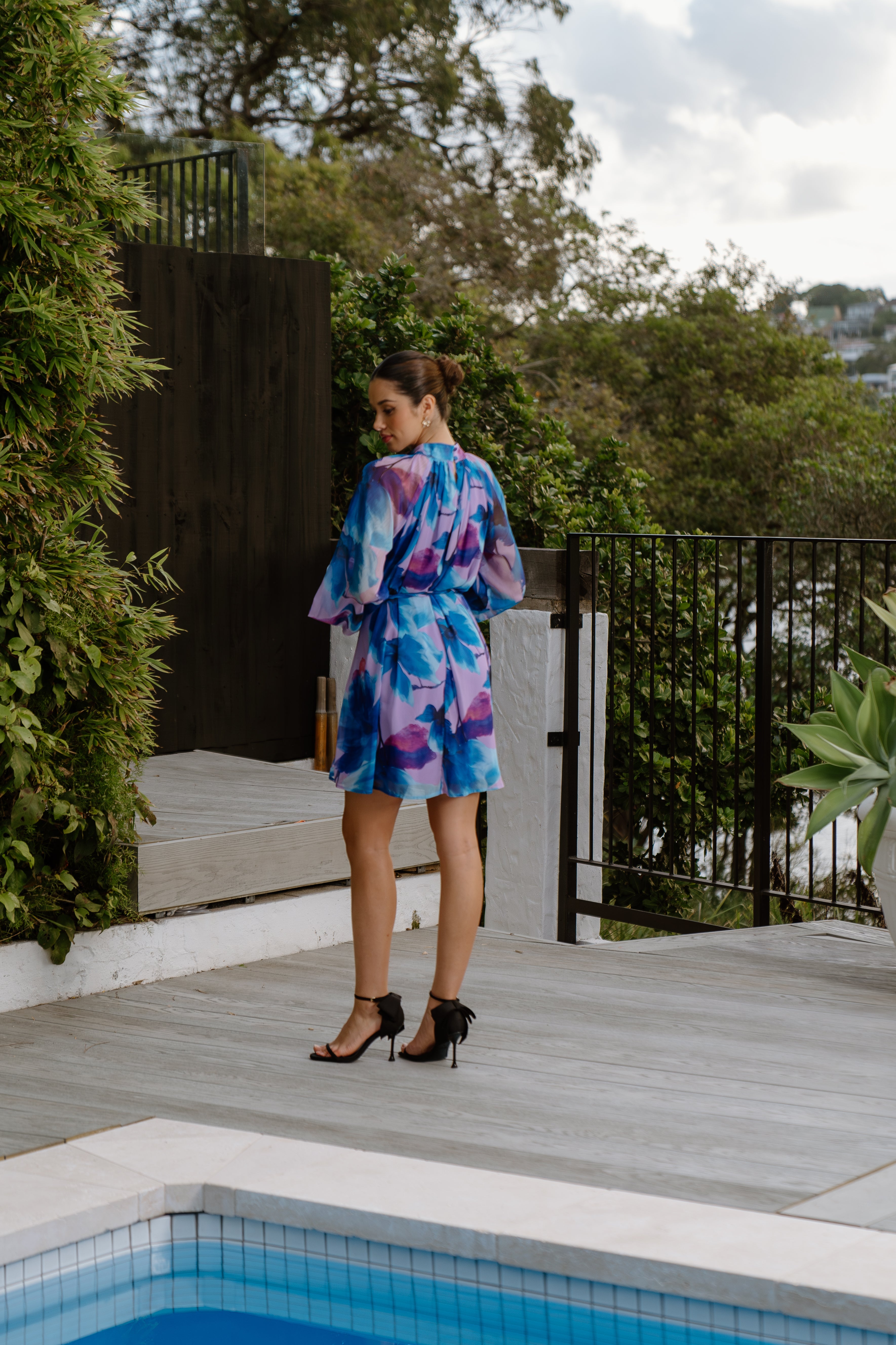 Elsie Mini Shift Dress with Waist Tie