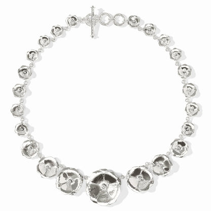 Bloom demi necklace- Silver