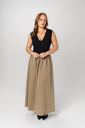 Maeve Black & Olive Midi Dress