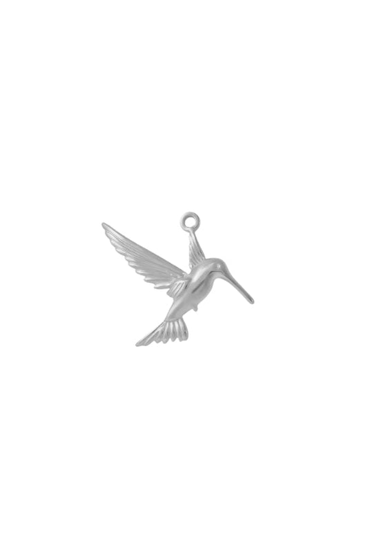 The Hummingbird Charm in Silver