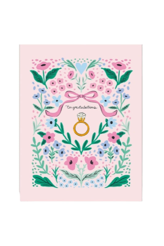 The Floral Engagement Ring Card