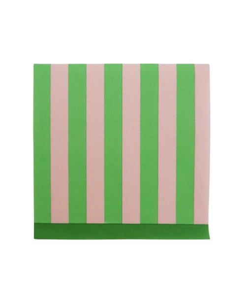 The Pink and Green Striped Napkins