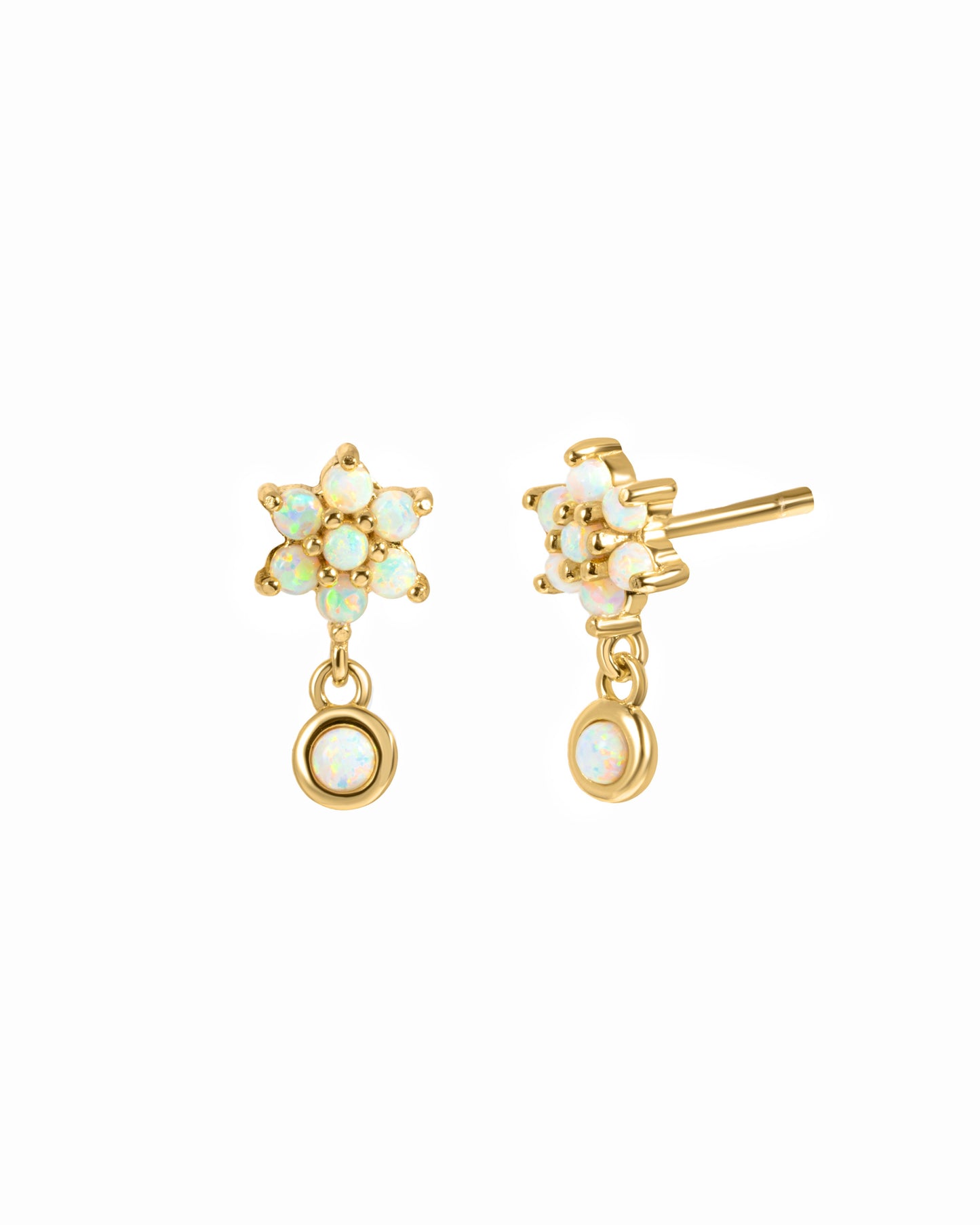 Dangling Opal Stud Earrings