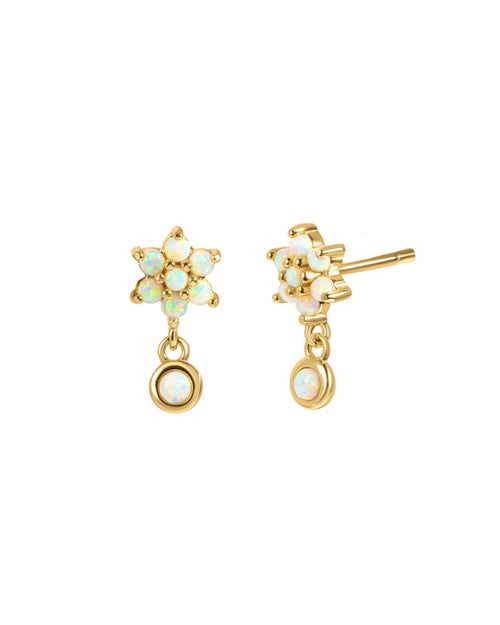 Dangling Opal Stud Earrings