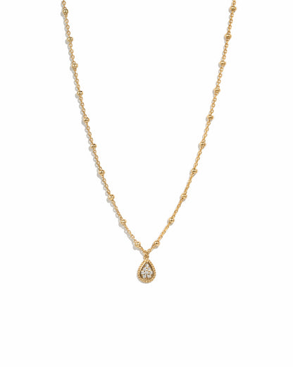 Beaded Tear Drop Necklace