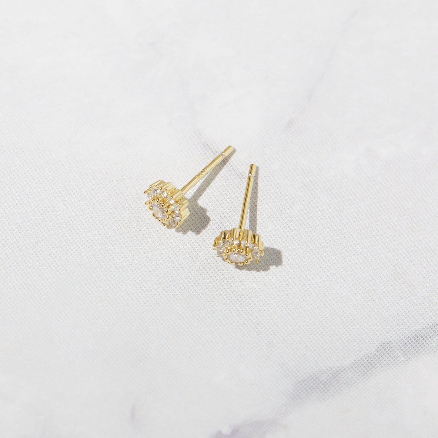 CZ Dainty Flower Studs