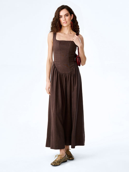 Suri Dress in Chocolate
