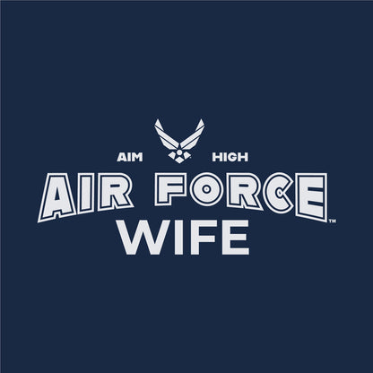 Air Force Wife Ladies T-Shirt (Navy)