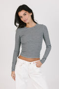 Blaine Long Sleeve in Grey/Black