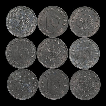 Allied Occupied Germany, Post-WWII, 10 Reichspfennig - 1945 to 1948 - World War II