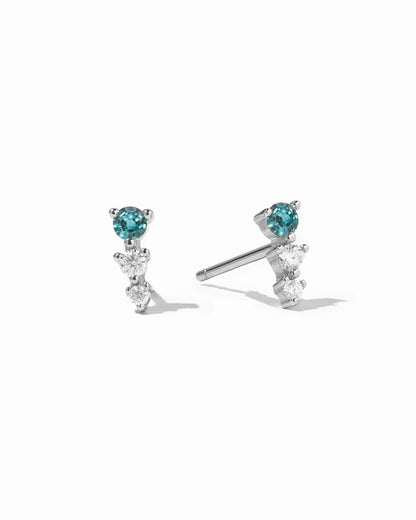 Aqua & Diamond Ear Climber