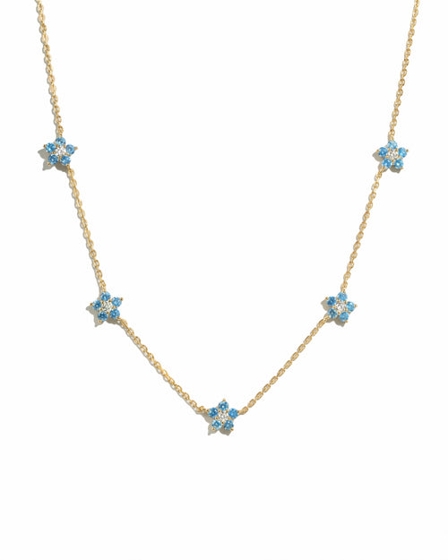 Aqua Flower Necklace