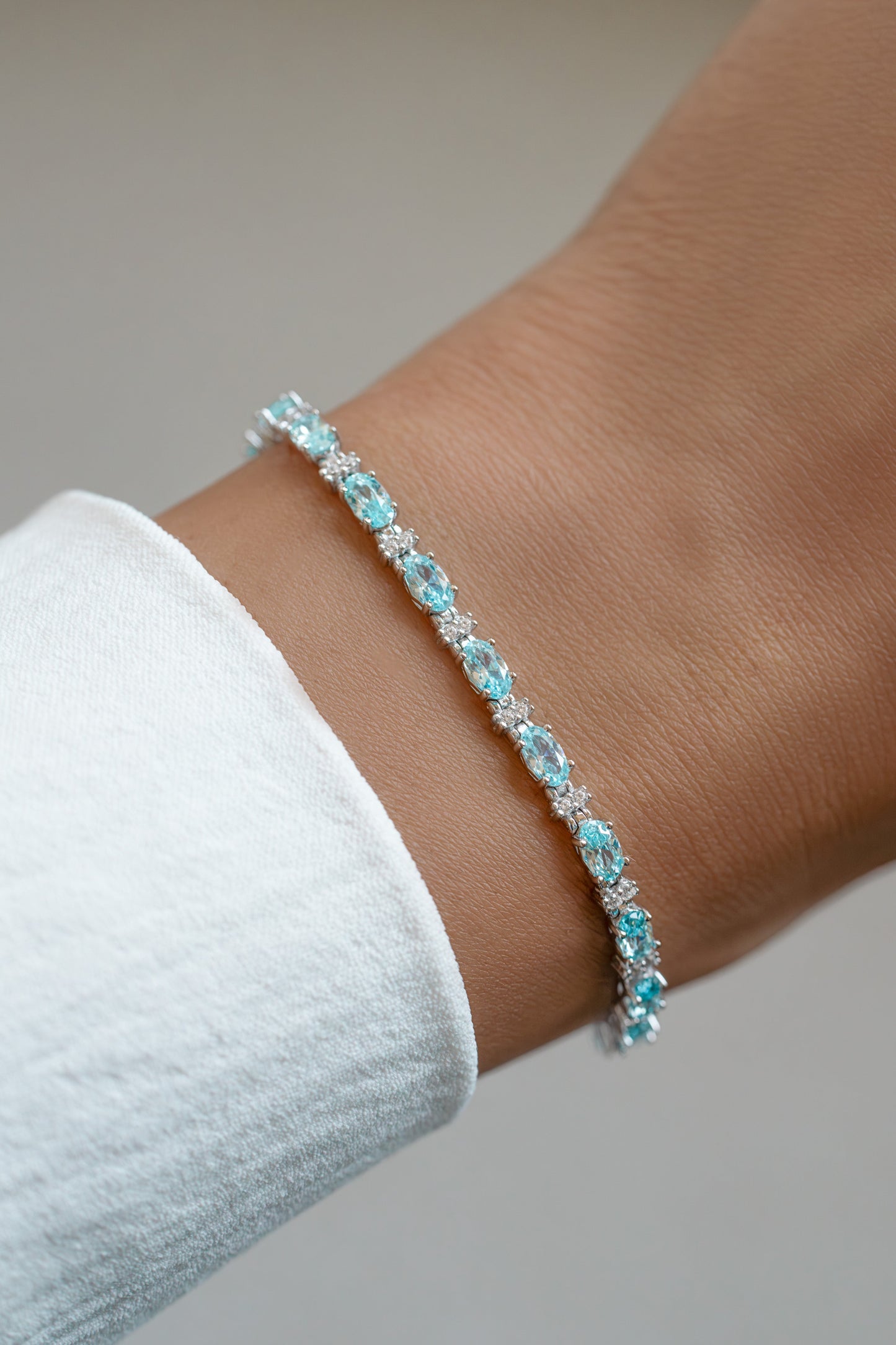 Aquamarine Tennis Bracelet