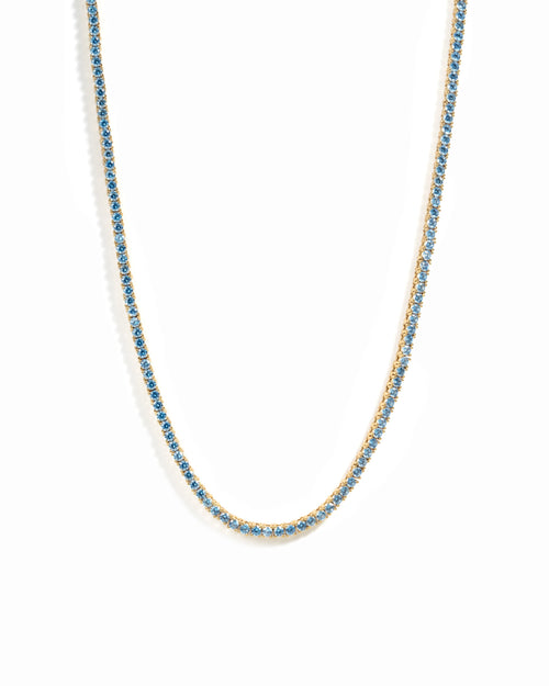 Aquamarine Tennis Necklace