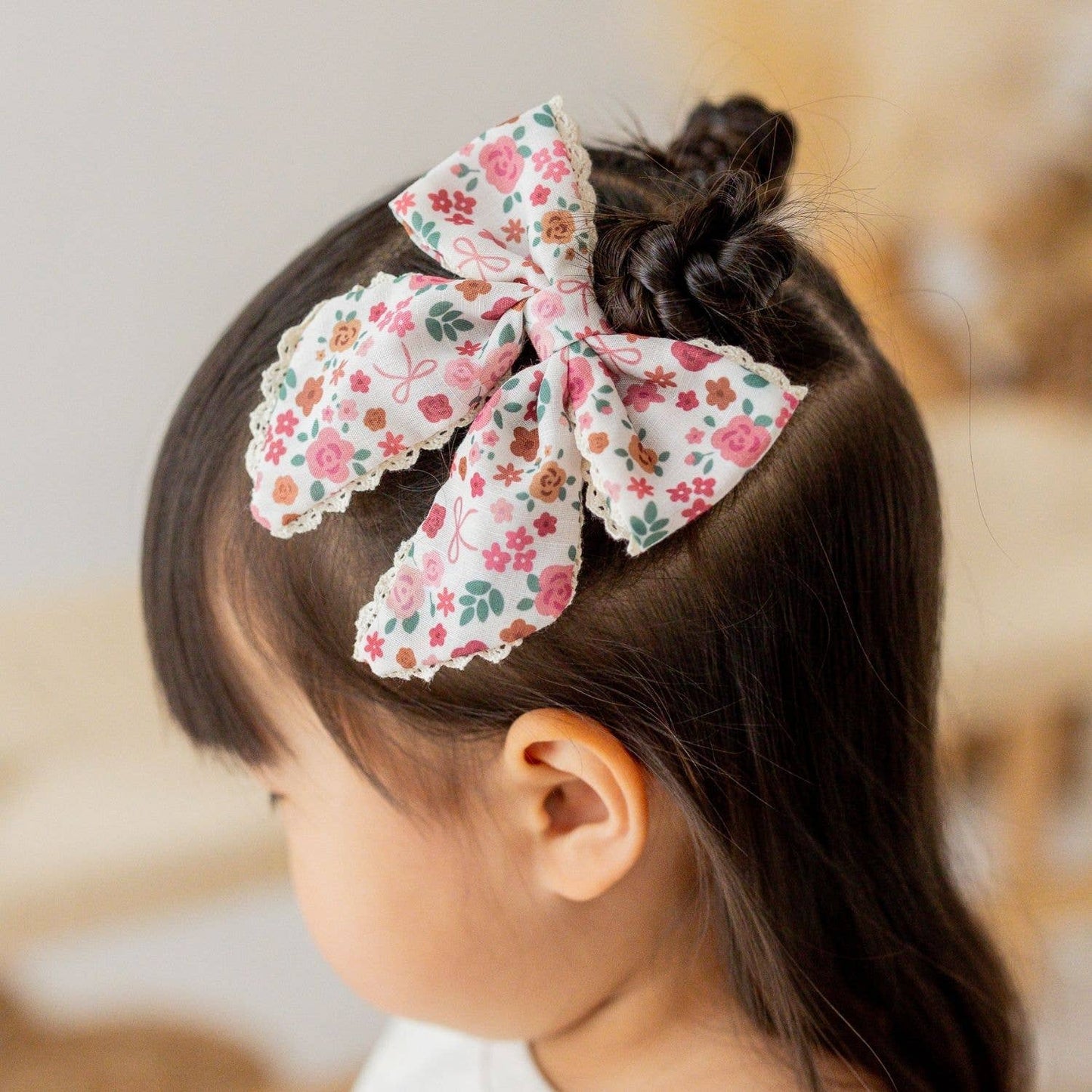 Berry Floral Bow Clip - Hair Bows - Fall - Kids