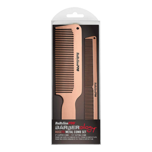 Babyliss Pro Barberology Rose Fx Metal Comb Set 2pcs