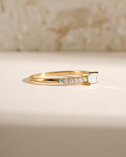 Baguette & CZ Stacking Ring