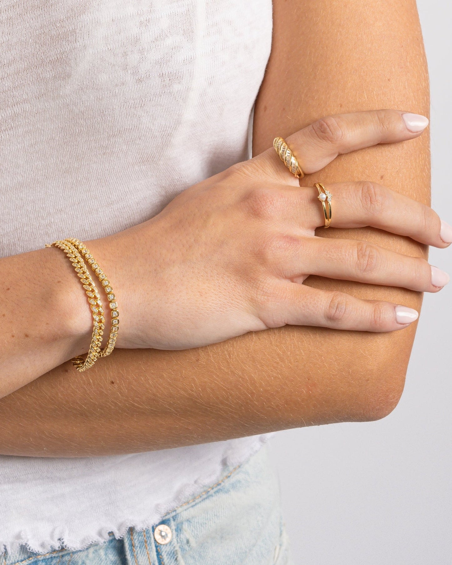 Baguette Croissant Ring