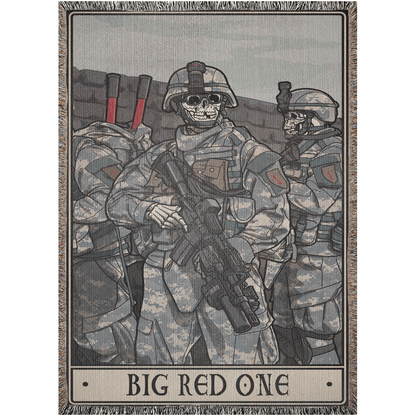 Big Red One Woven Blanket