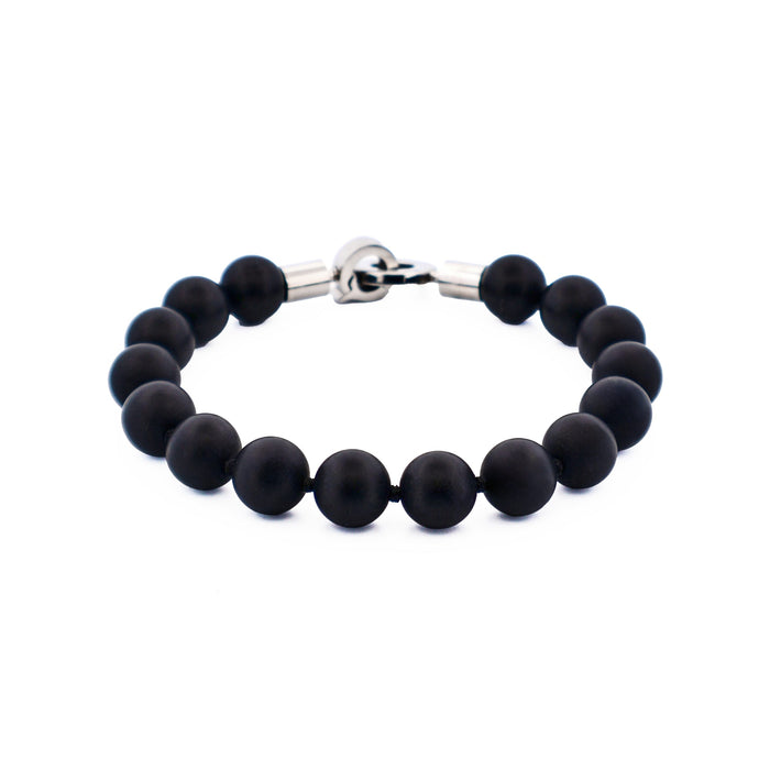 Black Agate Beaded Bracelet