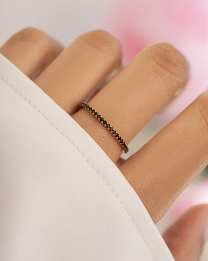 Black CZ Eternity Ring