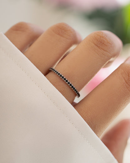 Black CZ Eternity Ring