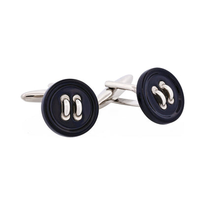 Black Resin Button Cufflinks