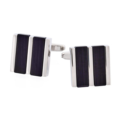 Black Striped Cat's Eye Cufflinks