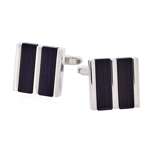 Black Striped Cat's Eye Cufflinks