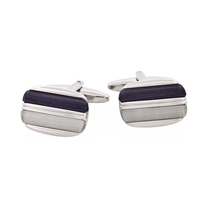 Black & White Cat's Eye Cufflinks