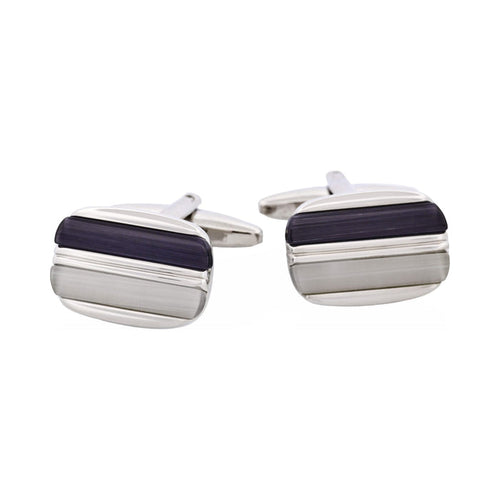 Black & White Cat's Eye Cufflinks