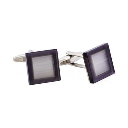 Black & White Cat's Eye Cufflinks