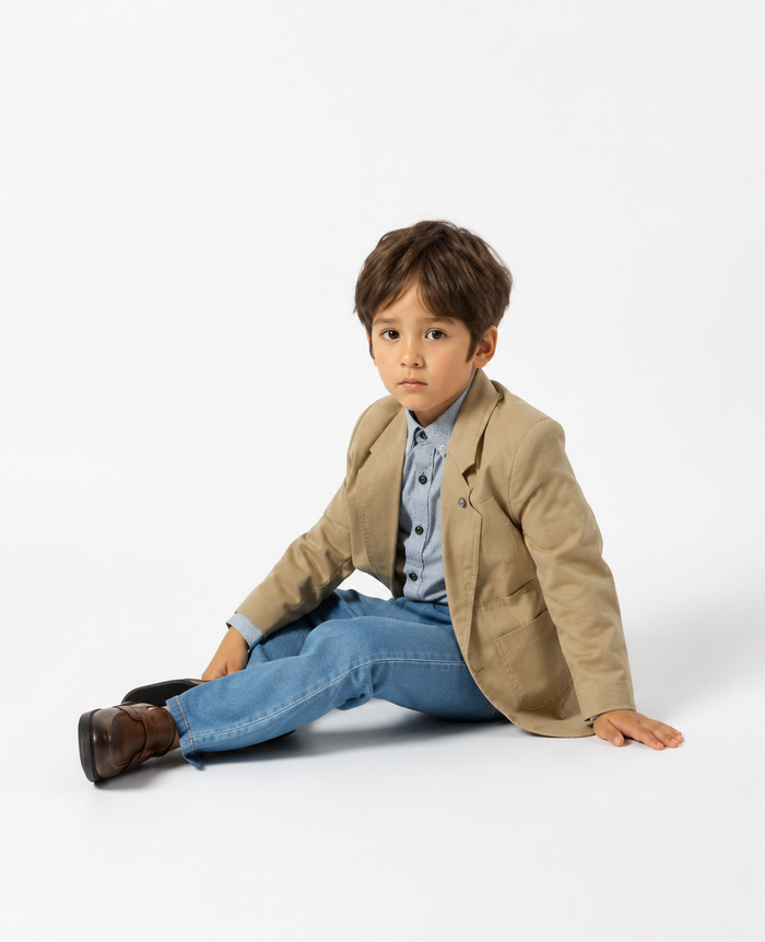 ### Boys Ledger Cotton Sports Jacket

Smart, stylish and made for every occasion, the **Ledger Cotton Sports Jacket** is a modern wardrobe essential for young gentlemen. Crafted from premium cotton with a comfortable tailored fit, this versatile blazer is perfect for dressing up without sacrificing comfort.

Whether it's a wedding, birthday celebration, family photos, school event or smart-casual outing, the Ledger Sports Jacket adds effortless style to any outfit. Pair it with the matching **Le