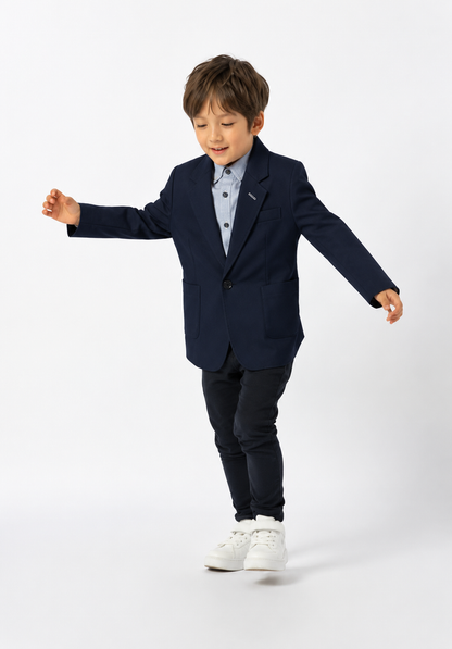 ### Boys Ledger Cotton Sports Jacket

Smart, stylish and made for every occasion, the **Ledger Cotton Sports Jacket** is a modern wardrobe essential for young gentlemen. Crafted from premium cotton with a comfortable tailored fit, this versatile blazer is perfect for dressing up without sacrificing comfort.

Whether it's a wedding, birthday celebration, family photos, school event or smart-casual outing, the Ledger Sports Jacket adds effortless style to any outfit. Pair it with the matching **Le