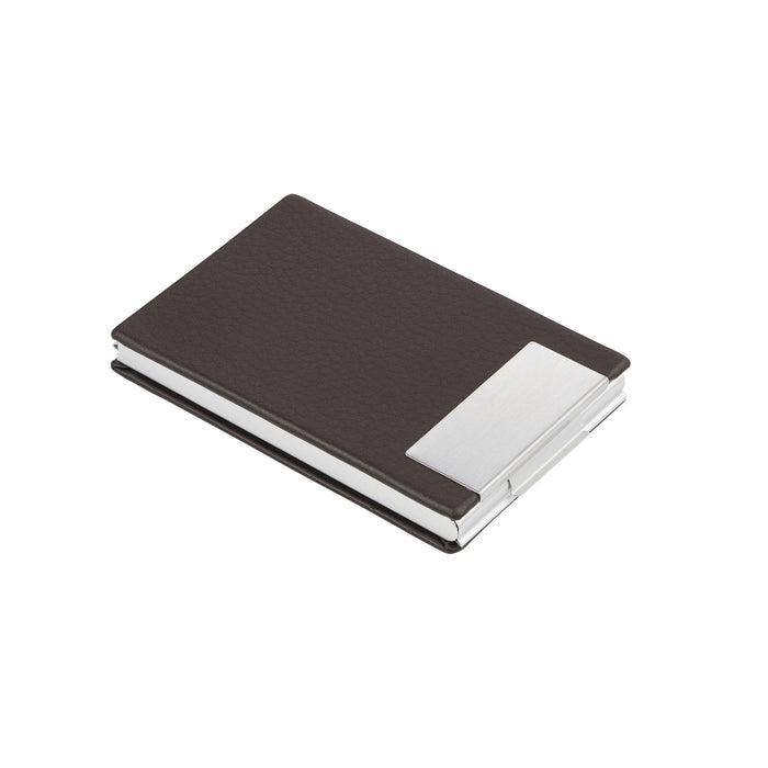 Brown Pu Business Card Holder