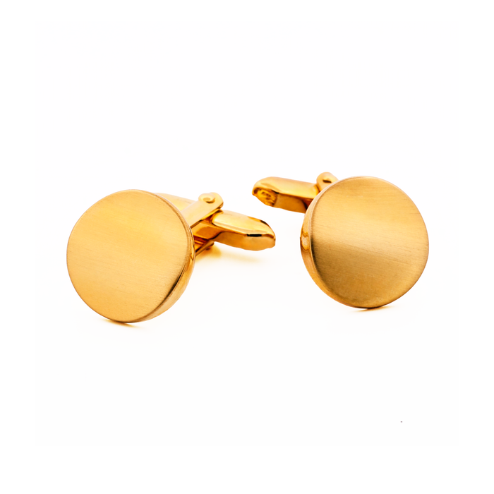 Brush Gold Plated Cufflinks