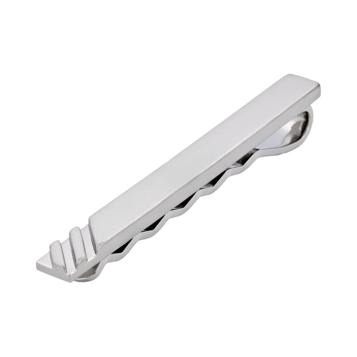 Brush Rhodium Plated Tie Bar