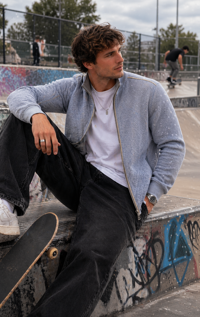 Harrys for Menswear
https://harrysformenswear.com.au › products › bugatti-knitwear-55140a-320
Bugatti Sweat Shirt Jacket 55140A-320

DESCRIPTION This jumper with modern band collar is the ideal addition to your outfit. Worn loosely over your everyday outfit, it cuts a fine figure whether the …
$280.00 AUD