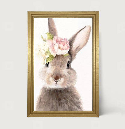 Bunny with Peonies