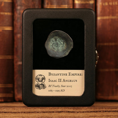 Byzantine Empire, Emperor Isaac II Angelus, BI Trachy (Sear 2003) - 1185 to 1195 CE - Byzantine Empire