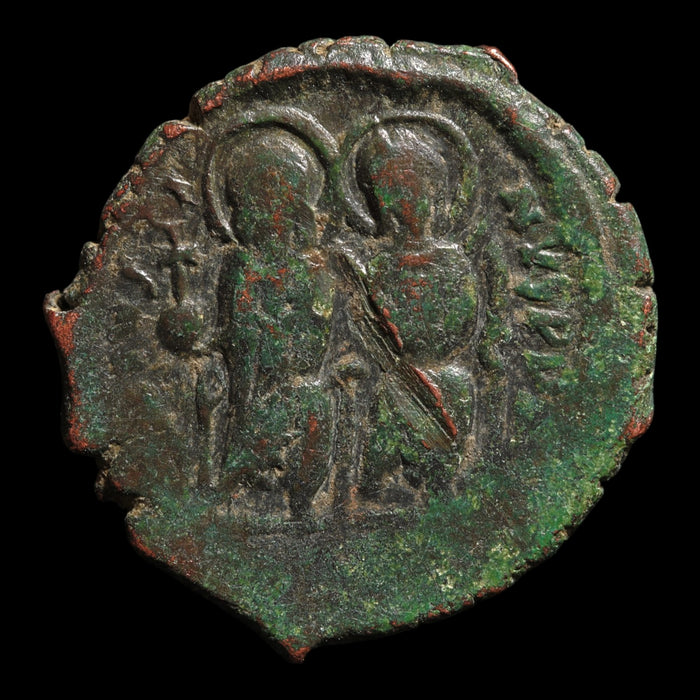 Byzantine Empire, Emperor Justin II & Empress Sophia, AE Half-Follis (Sear 366) - 565 to 578 CE - Byzantine Empire