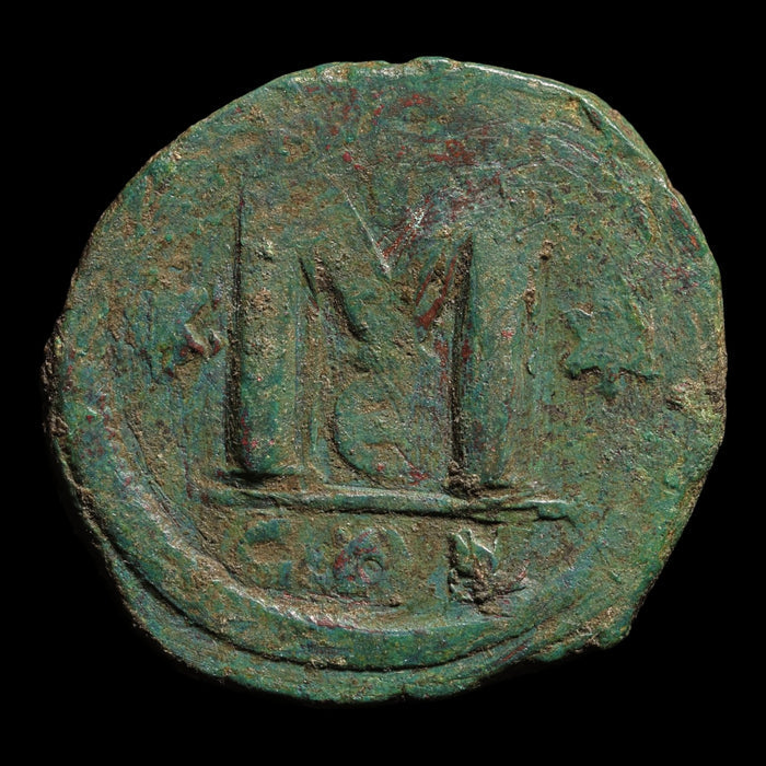 Byzantine Empire, Emperor Justinian I, AE Follis (Sear 160), Constantinople - 527 to 565 CE - Byzantine Empire