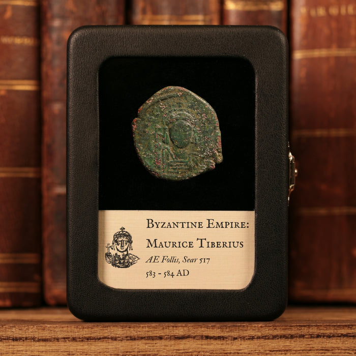 Byzantine Empire, Emperor Maurice Tiberius, AE Follis (Sear 517) - 583 to 584 CE - Byzantine Empire