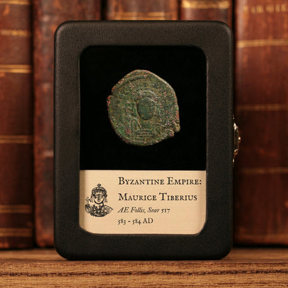 Byzantine Empire, Emperor Maurice Tiberius, AE Follis (Sear 517) - 583 to 584 CE - Byzantine Empire