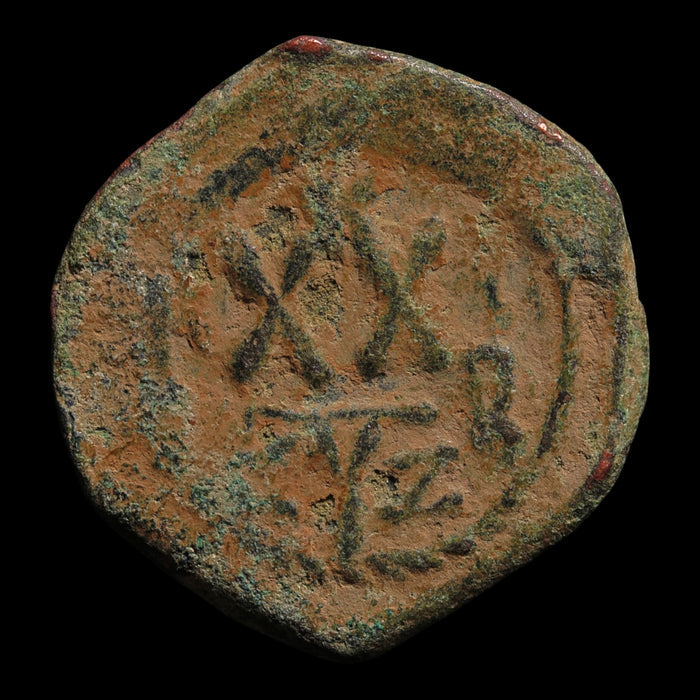 Byzantine Empire, Emperor Phocas, AE Half-Follis (Sear 668) - 602 to 610 CE - Byzantine Empire