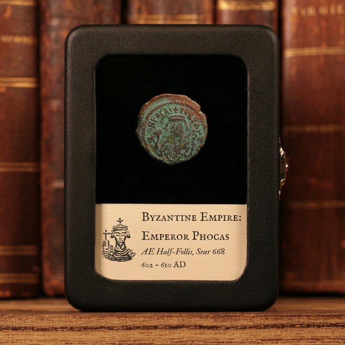 Byzantine Empire, Emperor Phocas, AE Half-Follis (Sear 668) - 602 to 610 CE - Byzantine Empire